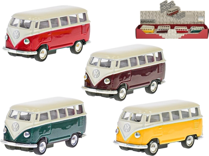 Kinsmart VW Classic autobus 1962 kovový model 1:64 s otevíracími dveřmi