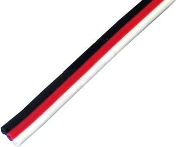 Třížilový plochý servo kabel Futaba 3 × 0,33 mm - 1 m