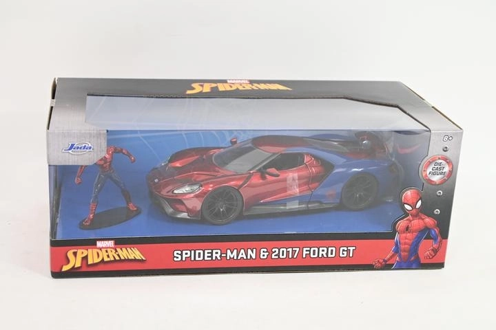 Jada Toys Marvel Spider-Man – model auta Ford GT 2017 1:24 s figurkou - 1 kus