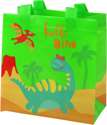 Dárková taška dinosaurus zelená 23 × 21,5 × 11 cm