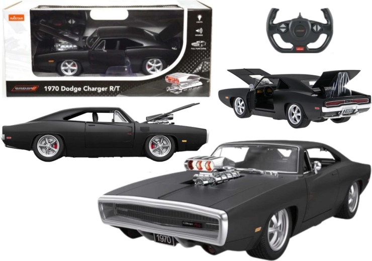 RC auto 1:16 DODGE Charger R/T s otevíracími prvky – černé