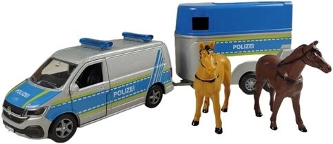 VW T6 policejní dodávka s přívěsem pro koně