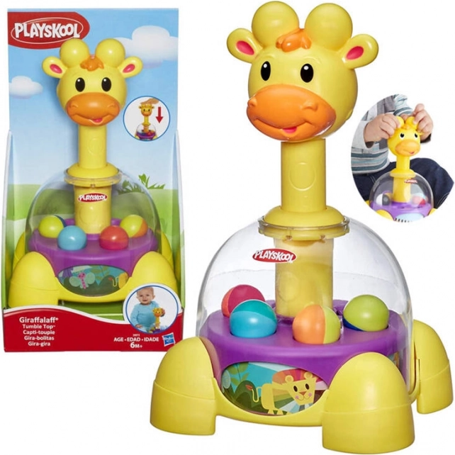 playkool žirafí roztočná věž s kuličkami od hasbro
