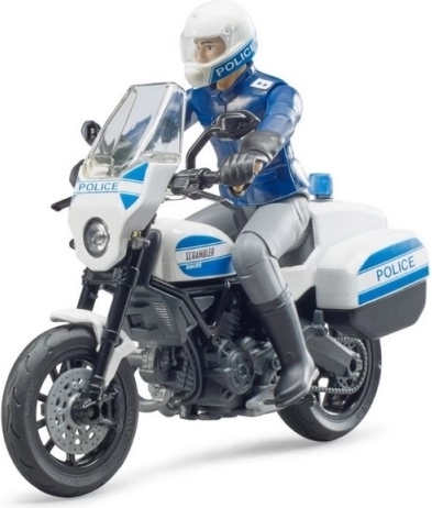 Bruder policejní motocykl Ducati Scrambler s jezdcem