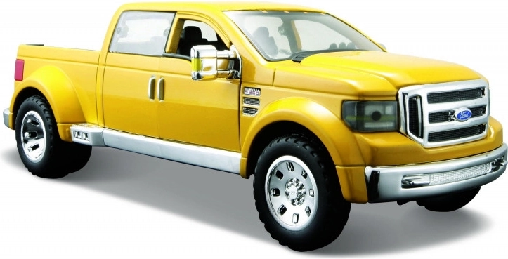 Model auta Ford Mighty F-350 Super Duty žlutý, měřítko 1:31