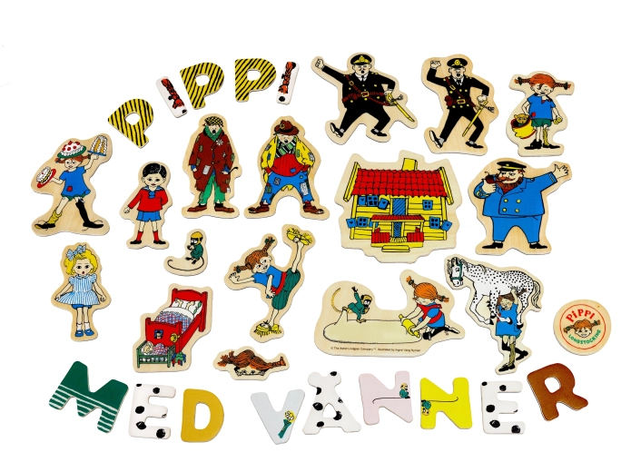 Pippi magnetická písmenka a obrázky – dřevěná edukativní sada
