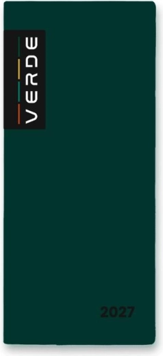 Týdenní diář Verde 2027 zelený v PVC obalu
