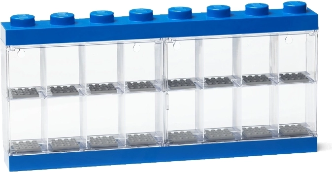 LEGO sběratelská skříňka na 16 minifigurek – modrá