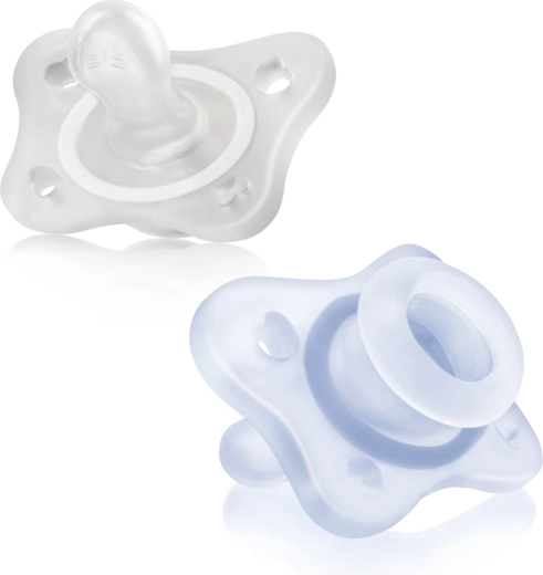 Chicco PhysioForma Mini Soft celosilikonový dudlík 0–2 měsíce pro kluky 2 ks