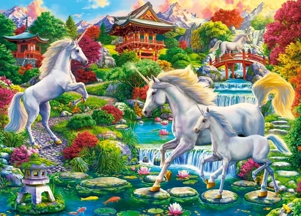 Puzzle 260 Unicorn Garden – zahrada jednorožců