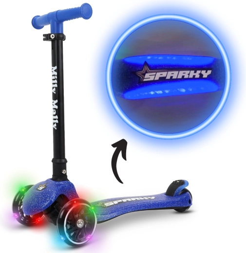 Milly Mally dětská tříkolová koloběžka Sparky blue
