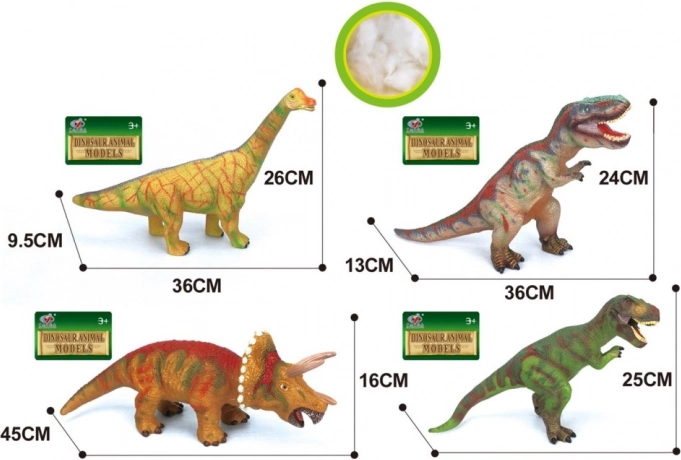 Interaktivní dinosaurus 36 cm - 4 druhy