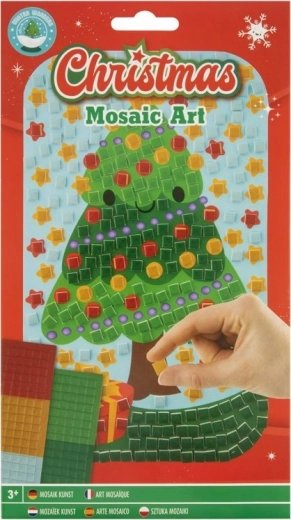 Mozaikový obrázek Vánoce – stromeček 14 × 23 cm