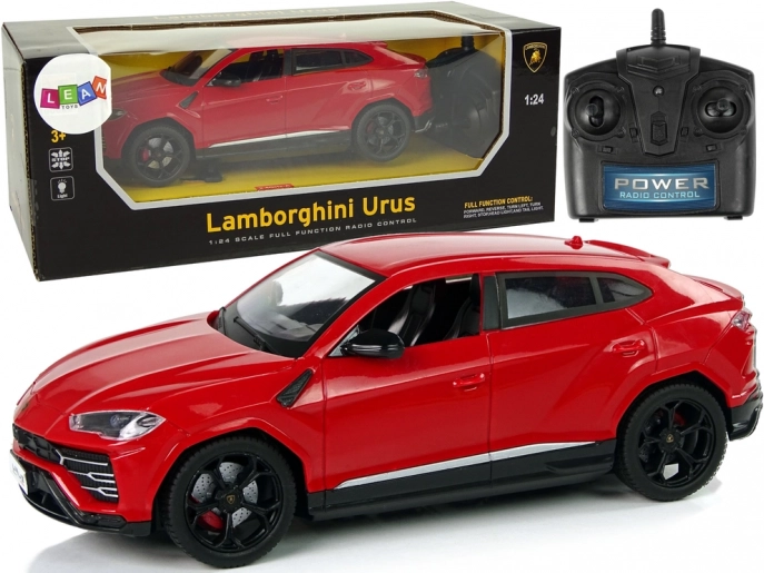 RC auto 1:24 LAMBORGHINI Urus červené se světly 2.4 GHz
