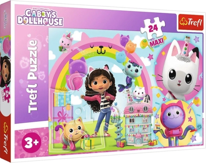 Puzzle Trefl Maxi 24 dílků KOCI DOMEK GABI – Veselá Gabi