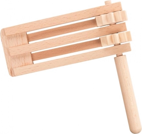 Dvojitá dřevěná řehtačka Goki