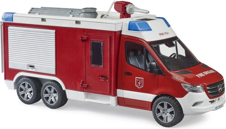 Hasičský vůz Mercedes-Benz Sprinter se světlem a zvukem Bruder