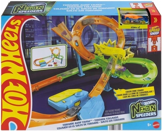 Hot Wheels neonová závodní dráha Tornado jump crush neon speeders