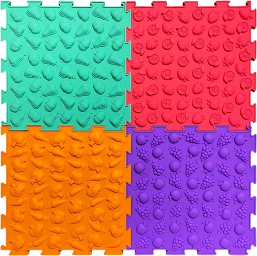 Různé textury pro masáž a hmatovou stimulaci