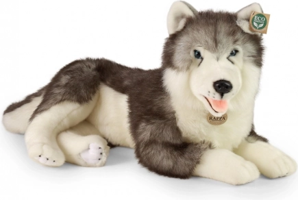 Plyšový pes husky ležící 60 cm ECO‑FRIENDLY od RAPPA