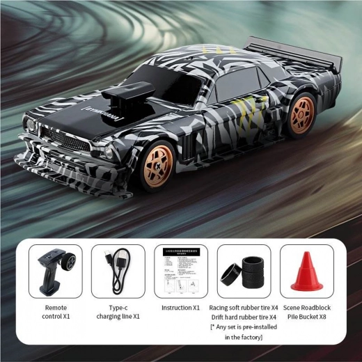 RC driftovací autíčko 1:43 zelené s příslušenstvím