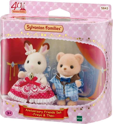 Sylvanian Families narozeninová oslava ke 40. výročí Freya a Theo - 2 ks