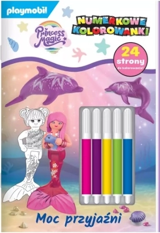Playmobil Princess Magic omalovánky podle čísel se fixy