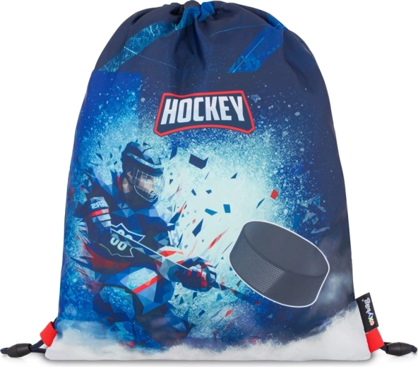 Pytlík na cvičky s hokejovým motivem