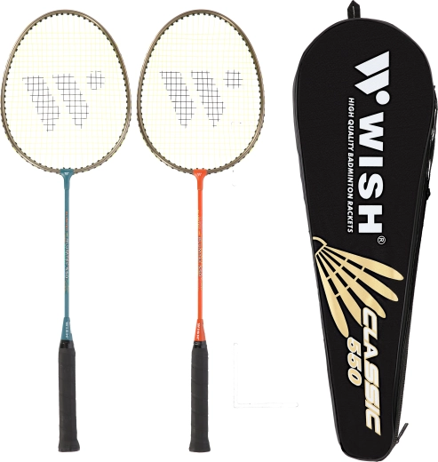 Badmintonová sada raket Wish Alumtec 550K s obalem