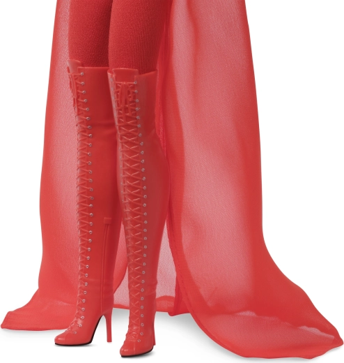 Kozačky nad kolena se šněrováním