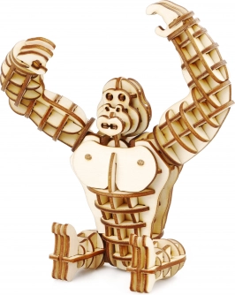 RoboTime dřevěné 3D puzzle gorila