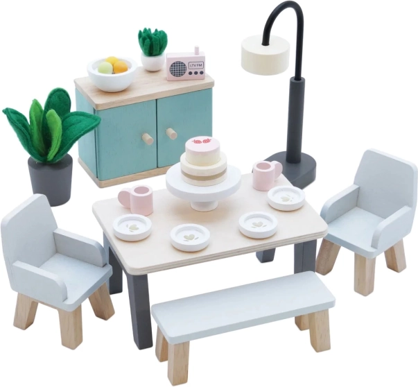 Nábytkový set do domečku pro panenky Daisylane jídelna