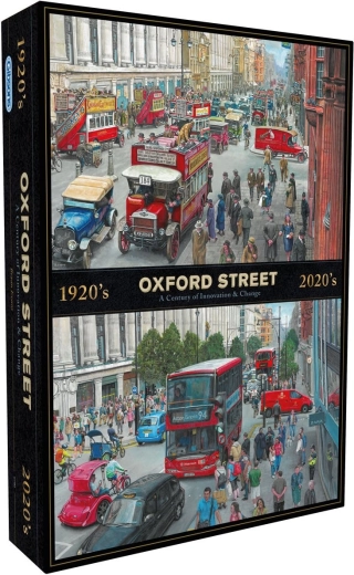 Gibsons puzzle Oxford Street v průběhu desetiletí 1000 dílků