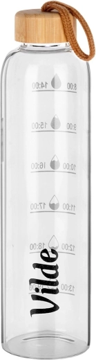 Borosilikátové sklo a bambusové víčko