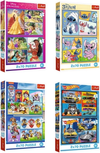 Puzzle 2×70 dílků – různé motivy