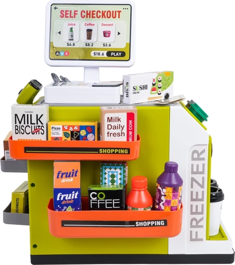 Samoobslužná pokladna se zvuky a platbou kartou