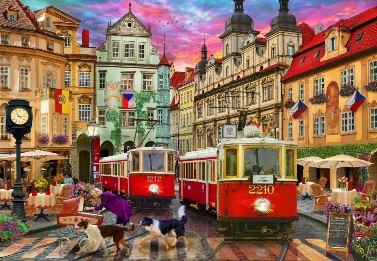 Bluebird puzzle Pražská tramvaj 1000 dílků