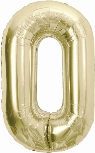 Fóliový balónek číslo 0 šampaňský