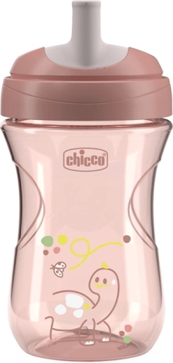 Chicco hrneček Advanced se slámkovým náustkem růžový, 266 ml