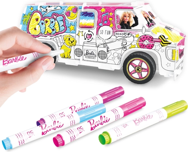 Vybarvi a ozdob si vlastní Barbie kamper