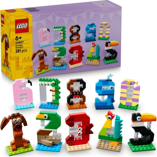 LEGO narozeninové číslice se zvířátky