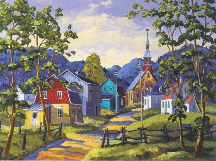 Norimpex diamantové malování barevné město v horách 30 × 40 cm