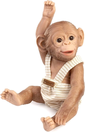 Guca realistické opičí miminko Reborn s celovinylovým tělem 25 cm