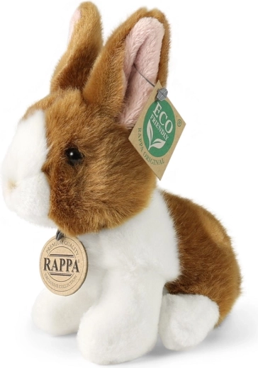 Rappa plyšový králík bílo-hnědý sedící 16 cm