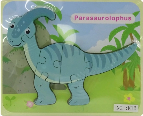 Dřevěná vkládačka dinosauři 18 × 14,5 cm