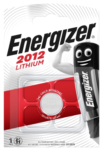 Lithiová knoflíková baterie CR2012 ENERGIZER 3 V, 58 mAh (1 ks)