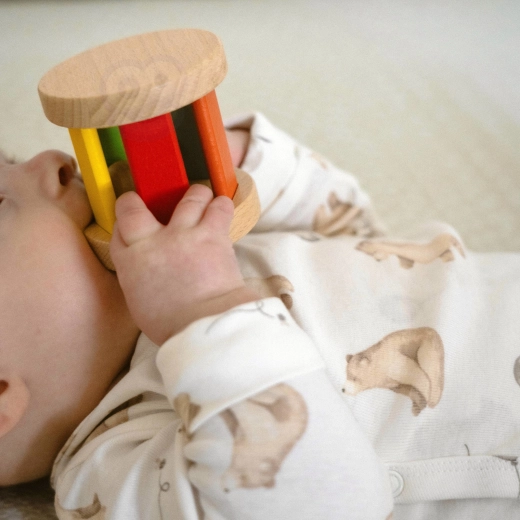 Přírodní dřevěné uchopové hračky