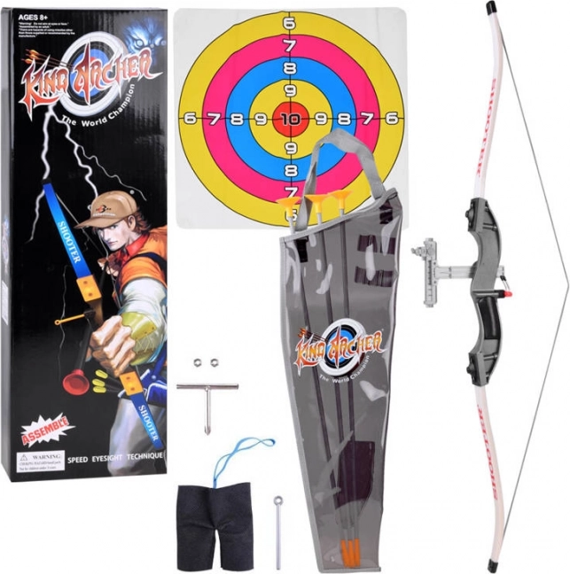 Dětský lukostřelecký set s terčem a přísavkovými šípy