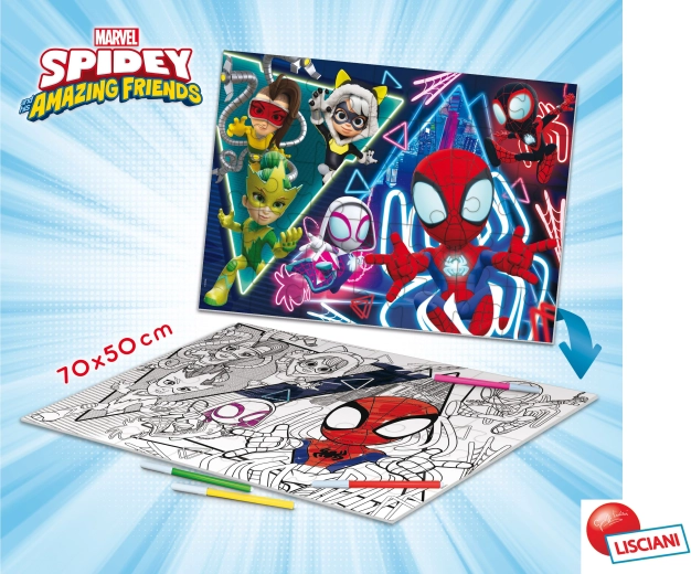Oboustranné podlahové puzzle Spidey 35 dílků