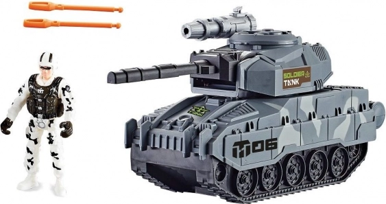 Tank s Vojenskou Figurkou a Funkčním Dělostřelectvem